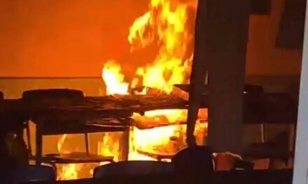 Sala de aula pega fogo em escola durante experimento de Química