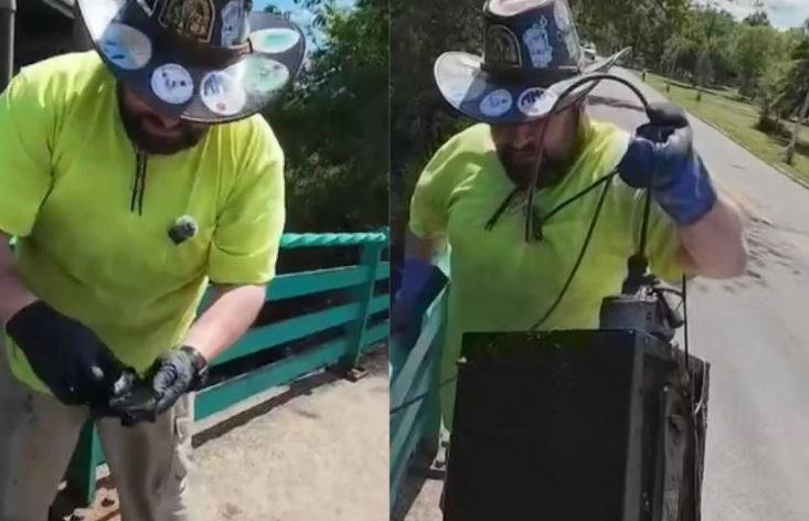 Casal pesca cofre com mais de 100 mil dólares em fundo de lago em Nova York
