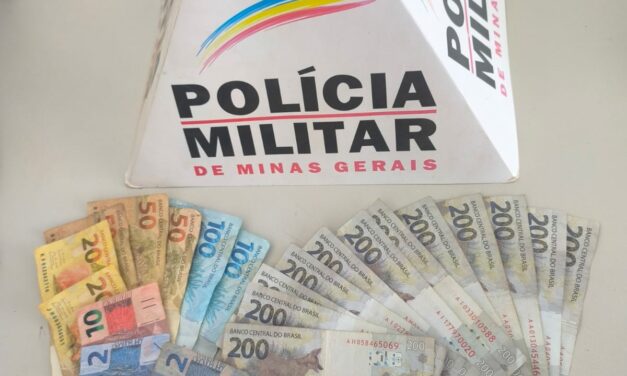 Polícia Militar recupera cerca de R$ 2.800 furtados de idoso em Pimenta