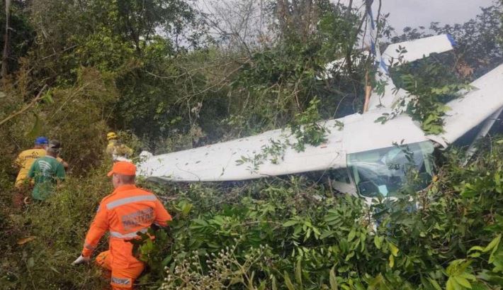 Avião de pequeno porte cai e bate em árvore em cidade mineira
