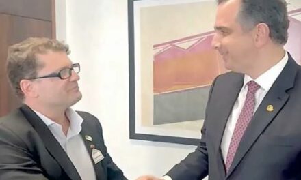 Presidente do Senado, Rodrigo Pacheco, recebe presidente do Sindijori/MG