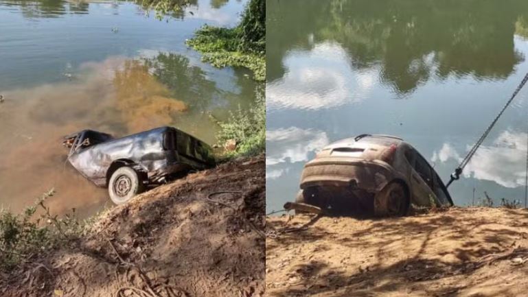Veículos furtados são retirados de lago de Cachoeira, em Divinópolis