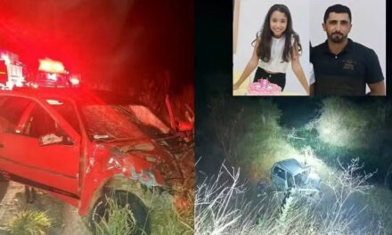 Pai e filha morrem após batida de frente entre dois veículos em MG