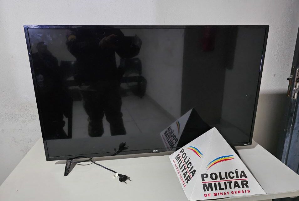 Formiga: PM impede furto em residência e recupera TV furtada, pelos mesmos indivíduos