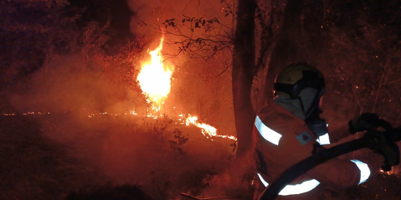 Incêndio ameaça residências no bairro Ouro Negro, em Formiga