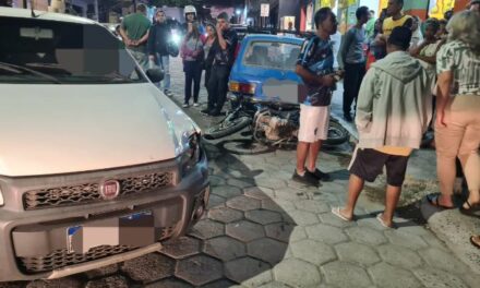 Acidente envolvendo motocicleta e carro é registrado na Abílio Machado, em Formiga