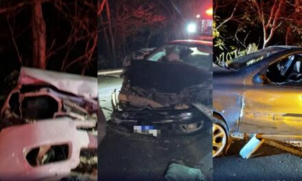 Mulher morre e outras cinco pessoas ficam feridas após colisão entre quatro carros na BR-365