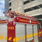 Bombeiros controlam incêndio em edificação comercial na Av. Primeiro de Junho, em Divinópolis