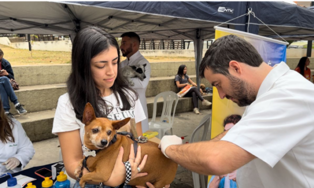 Alunos de Medicina Veterinária do Unifor-MG participam de “Cãominhada” e contribuem para a saúde dos animais