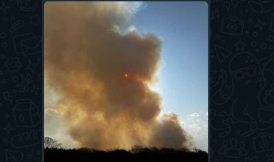 Incêndio de grandes proporções causado por queimada é registrado no Distrito de Pontevila, em Formiga