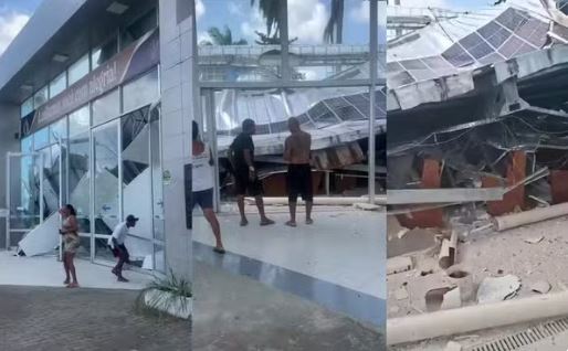 Teto do Santuário do Morro da Conceição desaba durante distribuição de cestas básicas e deixa mortos e feridos