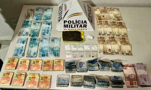 Dois jovens são presos e quase R$ 3 mil provenientes do tráfico de drogas apreendidos em Formiga