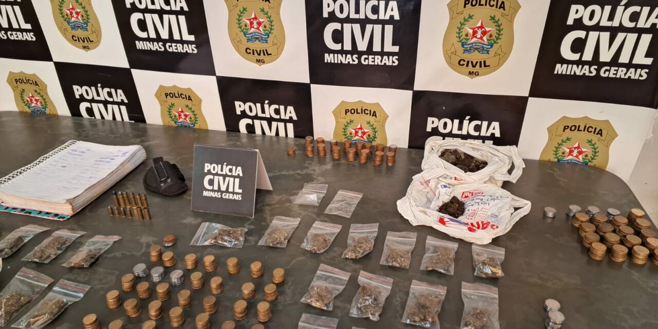 Polícia Civil localiza drogas e munições em casa de investigado suspeito de furto