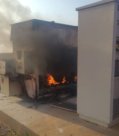 Incêndio é registrado em estação de energia fotovoltaica, em Lagoa da Prata