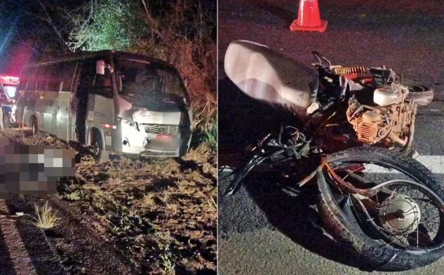Idoso morre após colisão entre moto e micro-ônibus no Sul de Minas