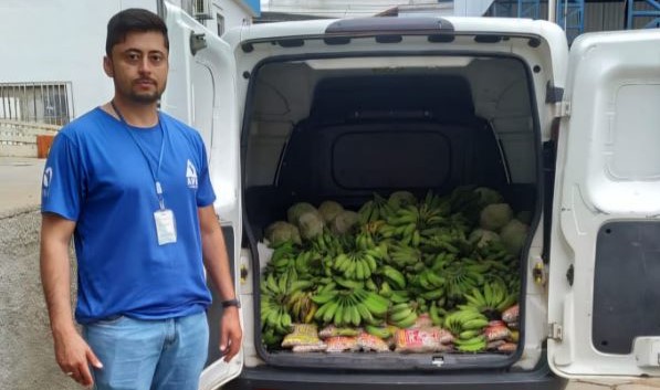 Banco de Alimentos recebe doação de grande quantidade de repolhos e bananas