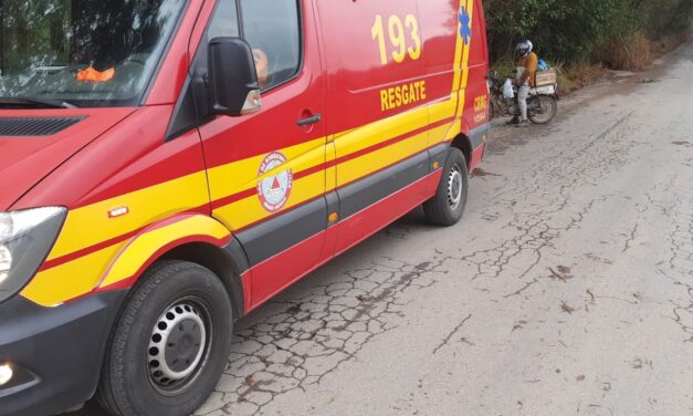 Formiga: ciclista fica ferido após acidente na estrada de acesso à comunidade de Papagaios