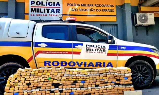 350 kg de maconha são encontrados dentro de carro após veículo cair em barranco na MG-050