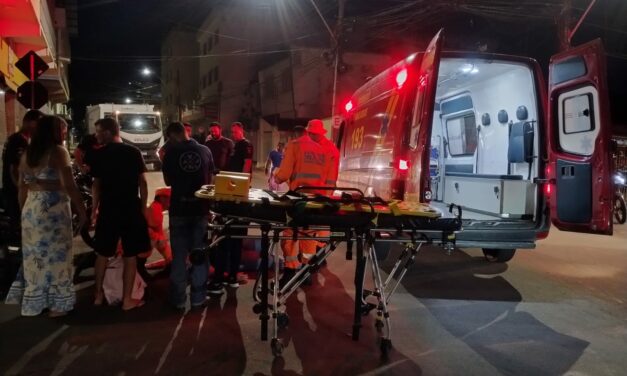 Acidente é registrado na esquina das ruas Carlos Chagas e Henrique Braga, no Centro de Formiga