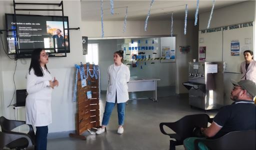 Curso de Enfermagem promoveu campanha do novembro azul por meio de palestra na UBS Souza e Silva