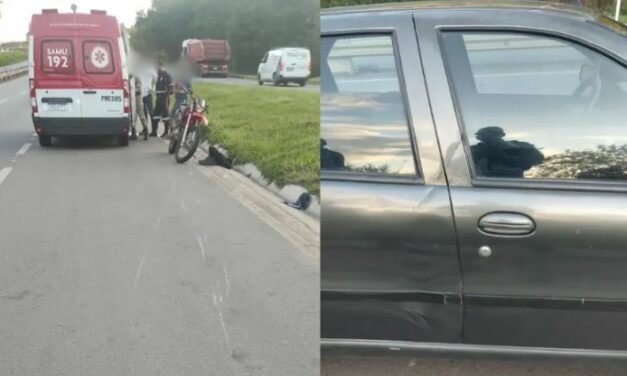 Colisão entre carro e moto deixa homem ferido na MG-050, em Divinópolis