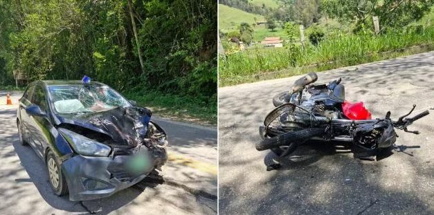 Motociclista de 19 anos morre após bater de frente com carro no Sul de Minas