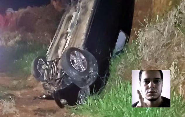 Homem morre após carro capotar e bater em barranco no Sul de Minas