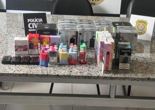 Polícia Civil apreende mais de cem cigarros eletrônicos em Formiga