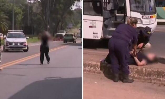 Para escapar de ex, mulher salta de carro em movimento na BR-381