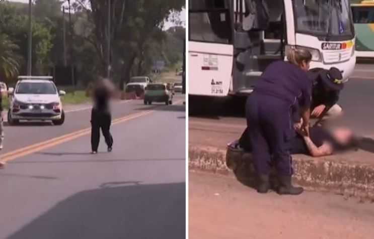 Para escapar de ex, mulher salta de carro em movimento na BR-381