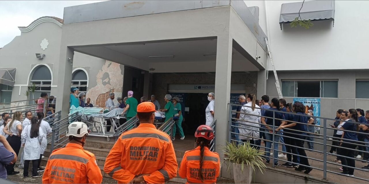 Simulado de emergência hospitalar é realizado na Santa Casa de Caridade de Formiga