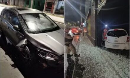 Batida entre veículos termina com carro invadindo academia em Alfenas, MG