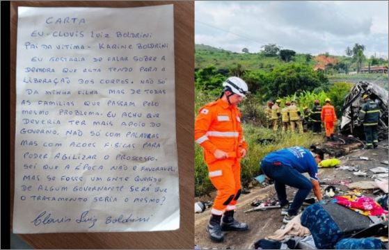 Acidente na BR-116: pai que escreveu carta pedindo agilidade para liberar corpo enterra filha em SP