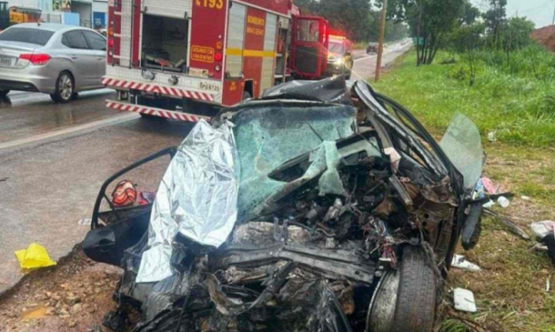 Casal, filho de 11 anos e bebê morrem em acidente na BR-040, em Minas
