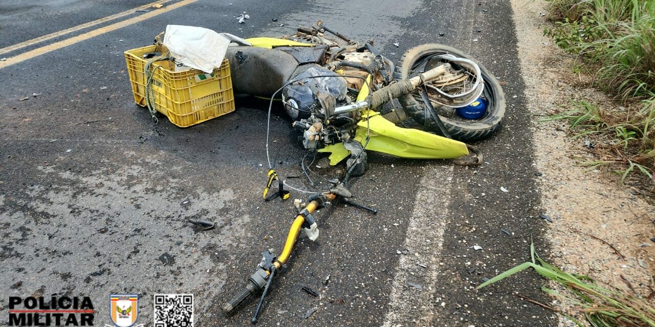 Acidente entre motocicletas deixa duas vítimas fatais na MG-164, em Camacho