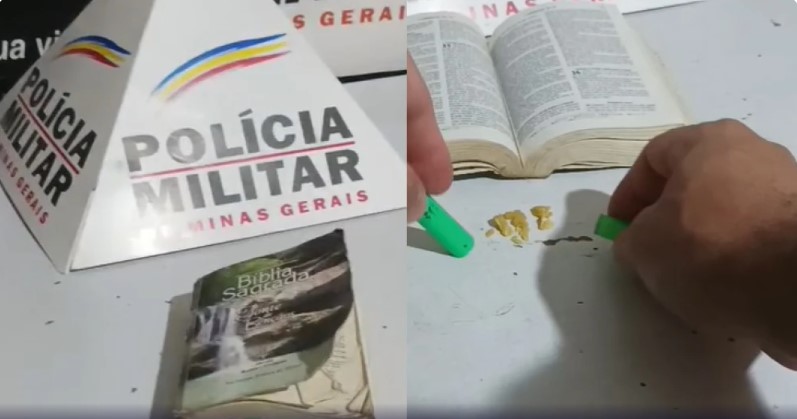 Mulher é detida suspeita de esconder crack em caneta marca texto dentro de Bíblia