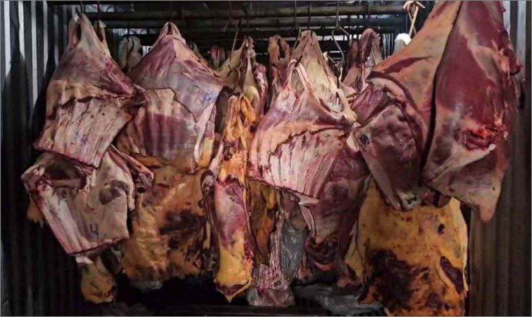 Empresa revendeu 800 toneladas de carne estragada pela enchente do RS