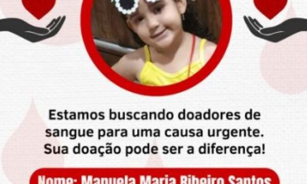 Criança vítima de acidente em Formiga necessita urgente de doações de sangue