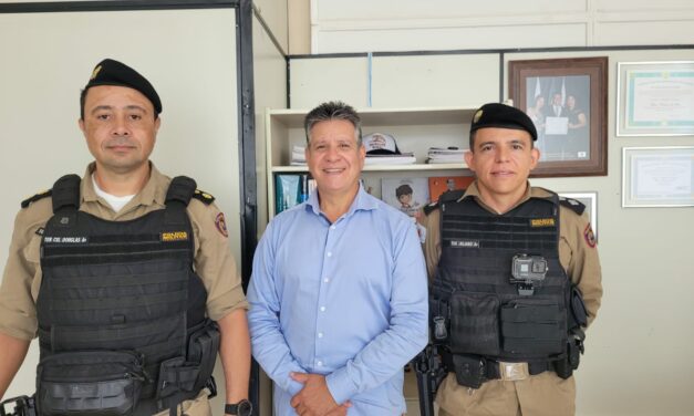 Presidente da Câmara de Formiga recebe novo comandante do 63º Batalhão da PMMG