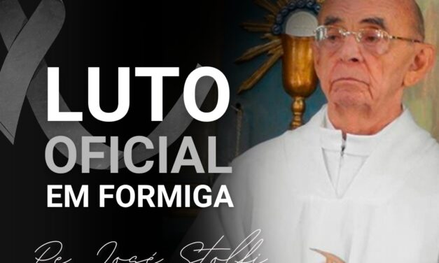 Prefeitura de Formiga decreta luto oficial de 3 dias pelo falecimento do sacerdote dehoniano José Stolfi