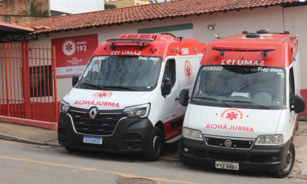 Ambulâncias do Samu de Cláudio são substituídas por veículos novos