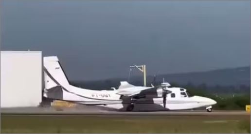 Avião faz pouso de ‘barriga’ em aeroporto de Sorocaba, interior de SP
