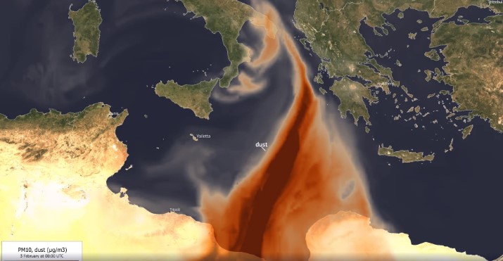 Imagem de satélite mostra tempestade de areia do Saara que atingiu a Itália; veja