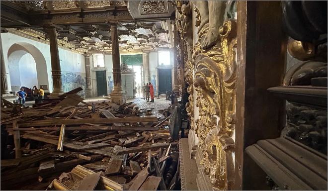 “Igreja do Ouro” que desabou recebe R$ 1,3 milhão do Iphan para obras