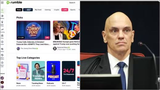 Primeira Turma do STF forma maioria para manter suspensão do Rumble no Brasil