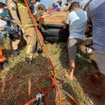 Mulher fica ferida em acidente na MG-170