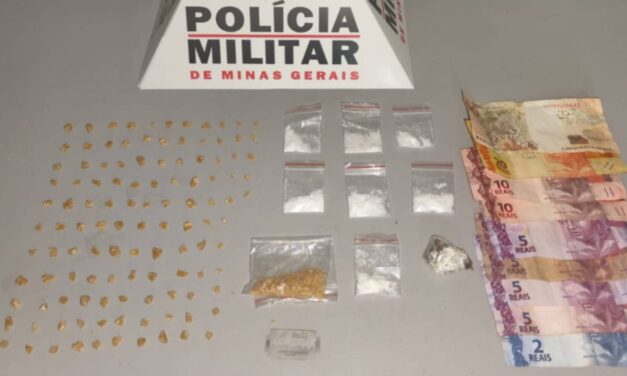 Polícia Militar prende jovem e apreende adolescente por tráfico de drogas no bairro Ouro Verde, em Formiga