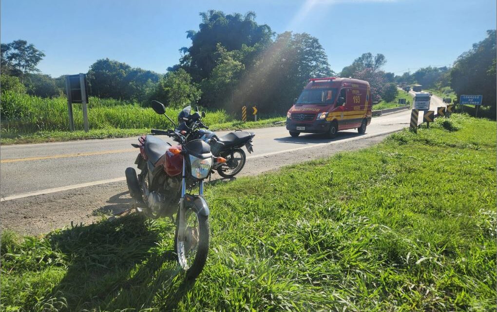 Duas pessoas ficam feridas em queda de motocicleta na MG-050, em Formiga