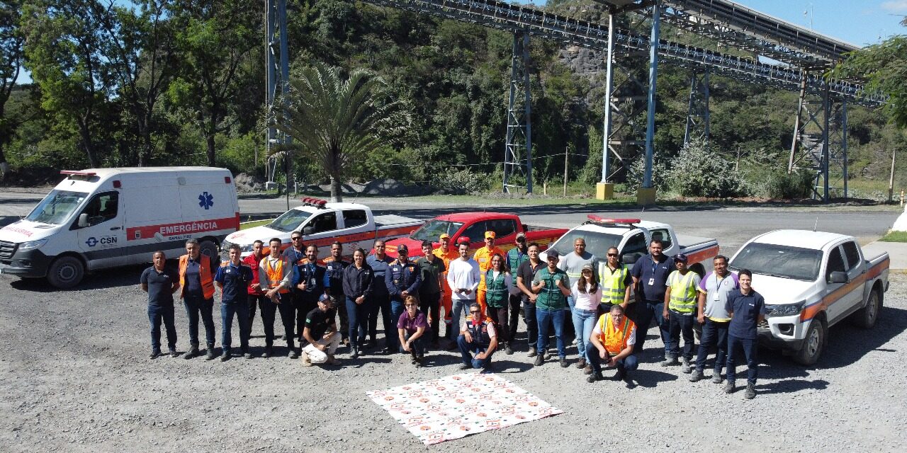 Corpo de Bombeiros participa de simulado de rompimento de barragem na CSN em Arcos