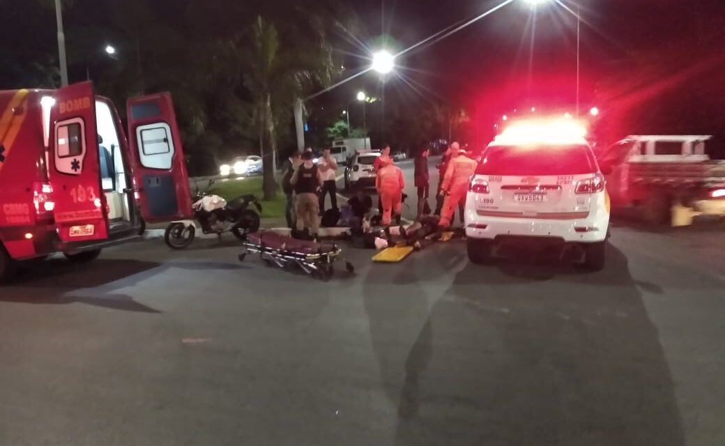 Colisão entre motocicletas deixa dois feridos no Centro de Formiga